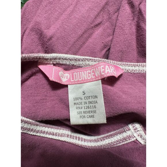 y2k Mostly Over It Pink Loungewear Top Size Small - Picture 3 of 4